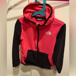 Pink and black The North Face fleece
